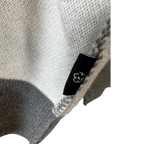 NWT Ted Baker London Avebury Diamond Crew Neck Gray & White Sweater Mens Size:XL - Picture 4 of 14